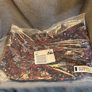 Woman Within Black and Red Floral Shoulder Bag